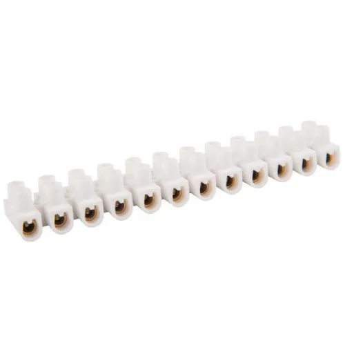 Стандартна клемна колодка пластік PLASTIC TERMINALS JH014S 20A white Copper
